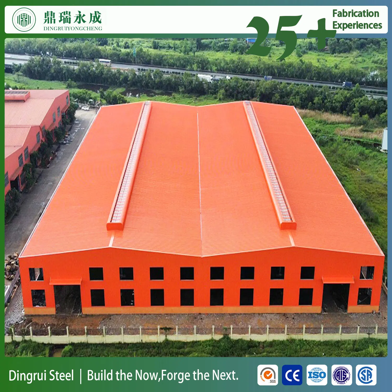 Modern Large Span Prefabricated Steel Structure Factory Warehouse Workshop Production Zone with High Quality Easy Installation