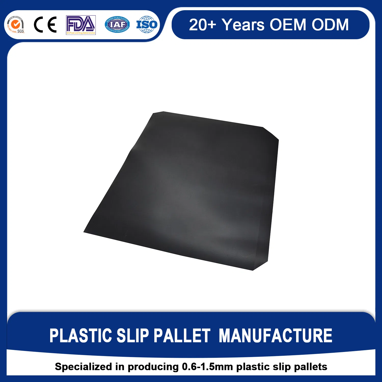China Factory Produces Conductive ESD Plastic Slip Pallet Sheet for Safe Handling of Sensitive Electronics and Aerospace Components in Cleanrooms