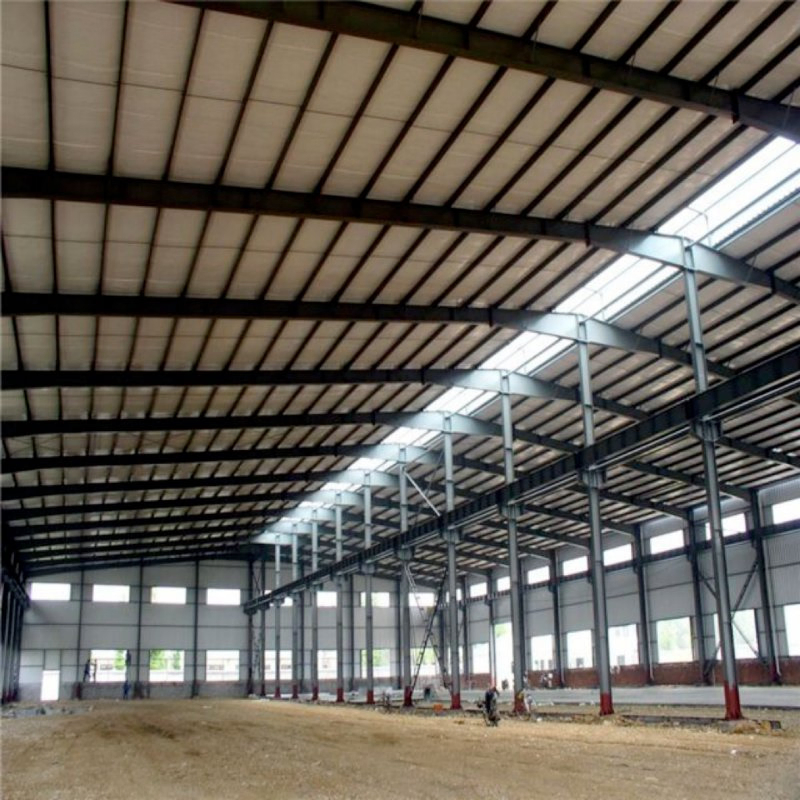 Long-Span Steel Grid Workshop Structure Material