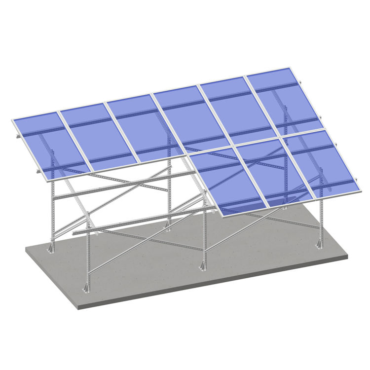 PV Ground Solar Mounting System Structure with Ramming Pile Foundation