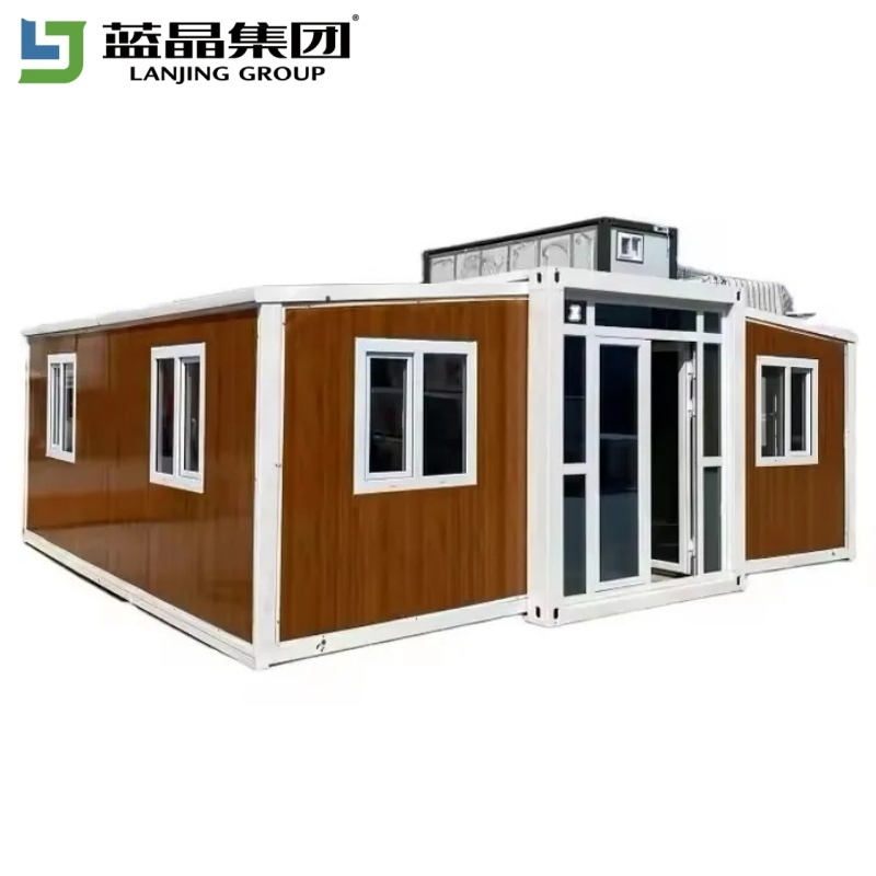 Prefabricated Tiny Movable Modular Luxury Prefab Mobile Living Flat Pack Expandable Shipping Container House with 2/3/4 Bedroom, Bathroom, Kitchen Building