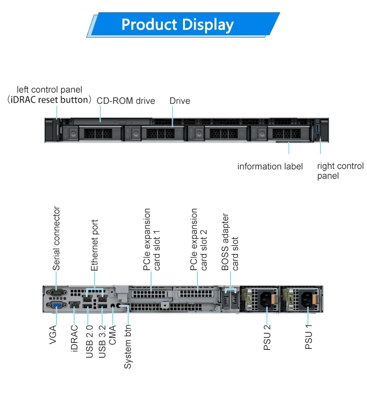 Wholesale Shenzhen Dell Poweredge Deepseek Ai R750 R740 Gpu R760 R740xd 671B R250 R730 R630 R650 R640 R350 Server