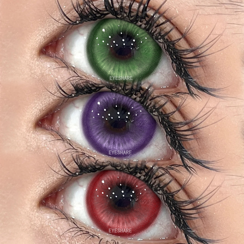 For Eyeshare High Quality 1 Pairs 14.5Mm Dia Daily Use Power Contact Lens Yearly Eye Lenses with Eye Color Contact