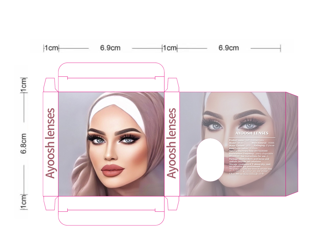 Natural Colored Contacts Packaging