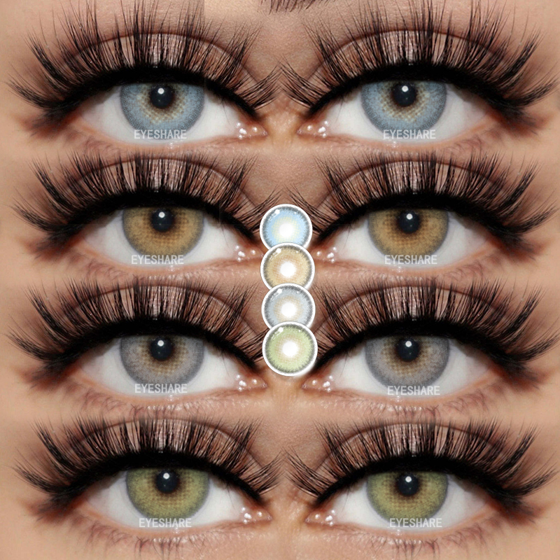 EYESHAR Factory 2-Pcs Soft Cosmetic Pupil Contact Lenses Eyeglasses Care Products