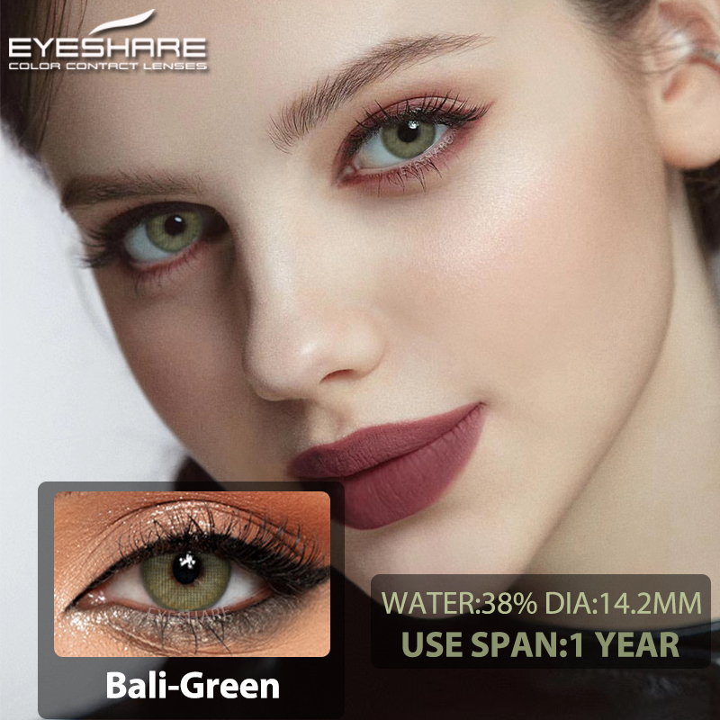 For Big Pupil 14.5mm Soft HEMA Three Tone Color Contact Lenses 38% Water Content 2 Pieces Yearly Use