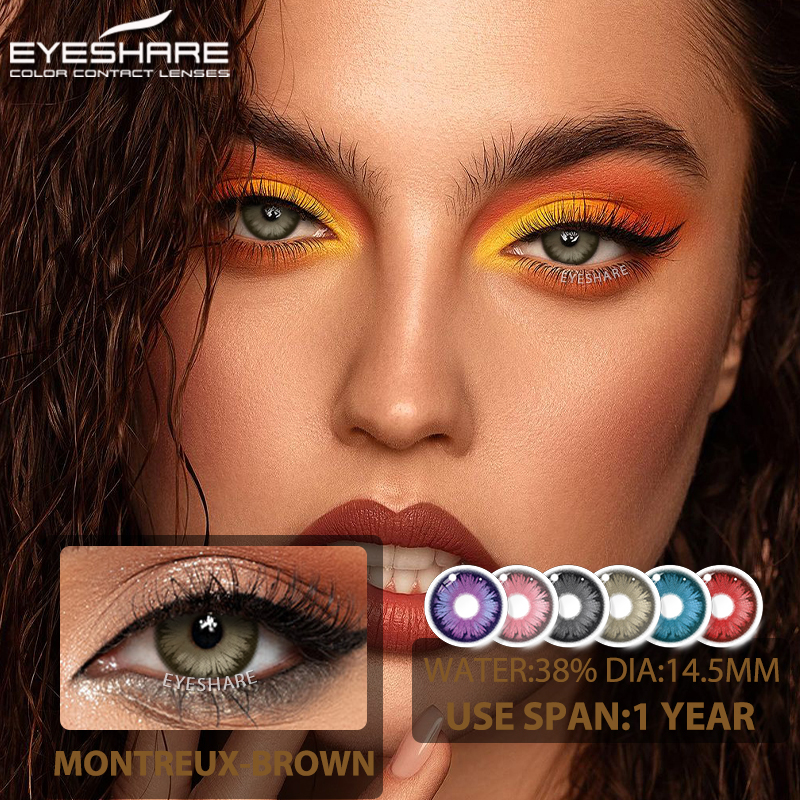 EYESHARE Cosmetic Contact Lens Tweezers Grey Color Lens Soft Colored Contact Lenses  Contact Lenses Eyeglasses Care Solution