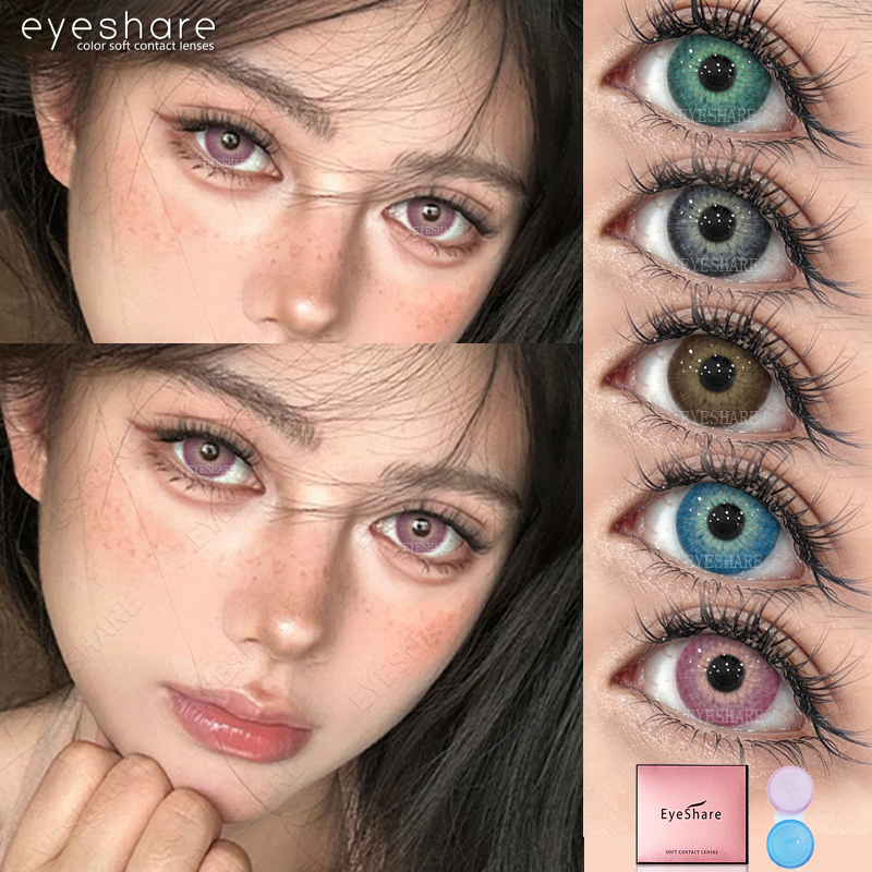 EYESHARE Eye 1 Yearly Contact Lenses Lentes De Contacto De Color 14.5mm 6 Months pink Eye Color Lenses
