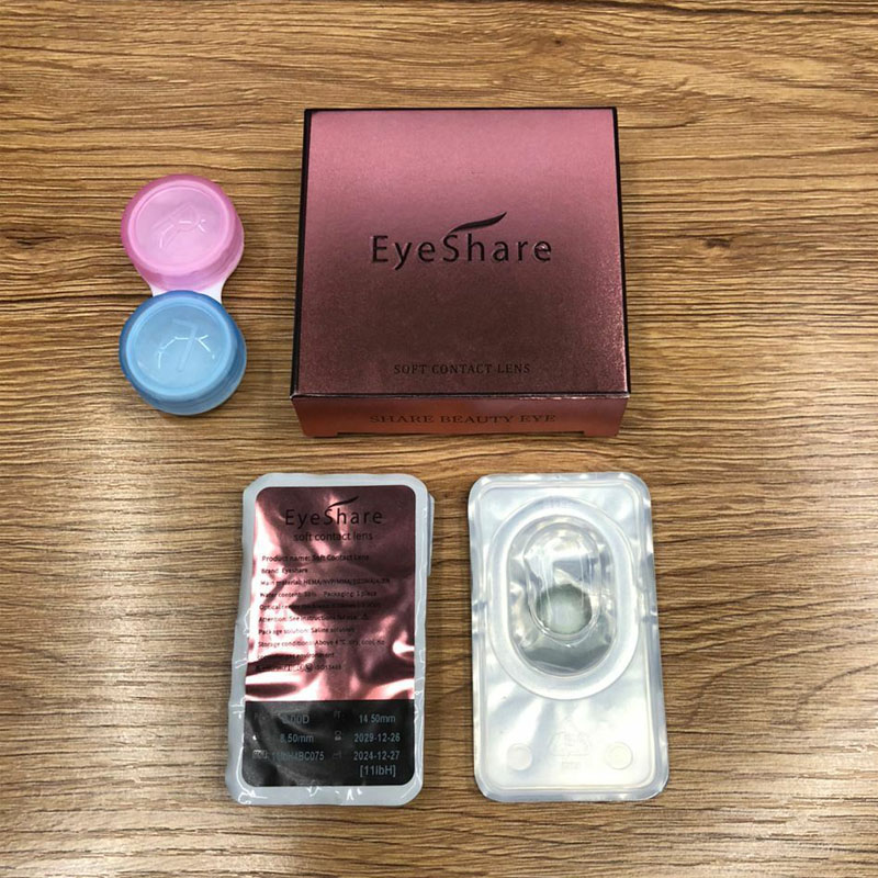 Eyeshare Factory Color Contact Lens Packaging Boxes-Embossed Recyclable Paperboard with Custom Logo Printing