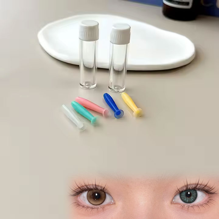 Eyeshare Remover Tweezers Clip Contact Lens Colored Contact Lens Case Candy Color Plastic Tweezers Contact Lens