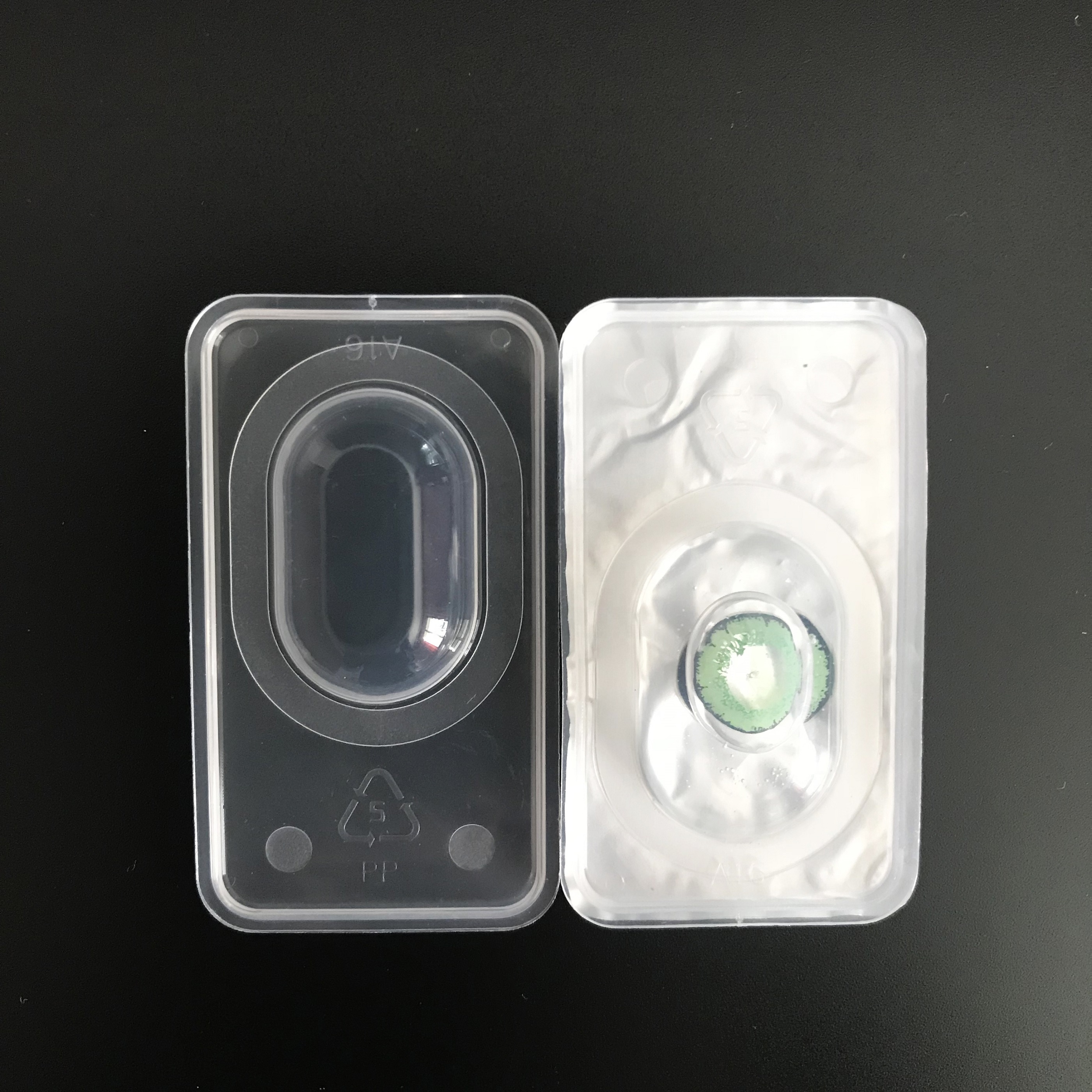 High Quality Custom Logo Color Contact Lenses PP Blister Packaging with Hot Stamping
