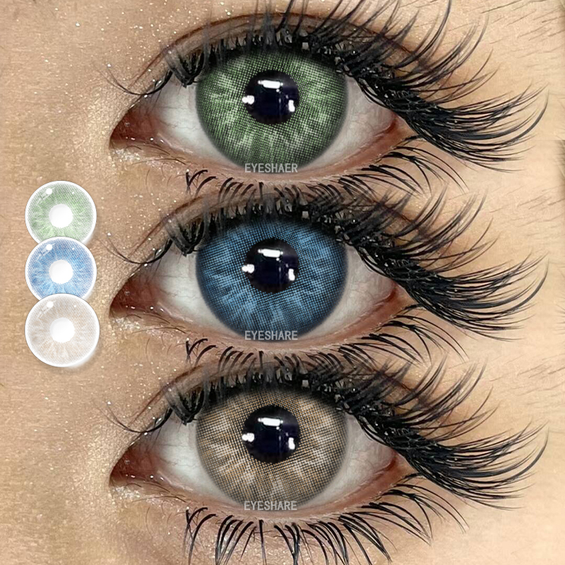 For Big Eye Blue Soft HEMA Cosmetic Coloured Contact Lenses Beauty Colors for Enhancing Eye Makeup