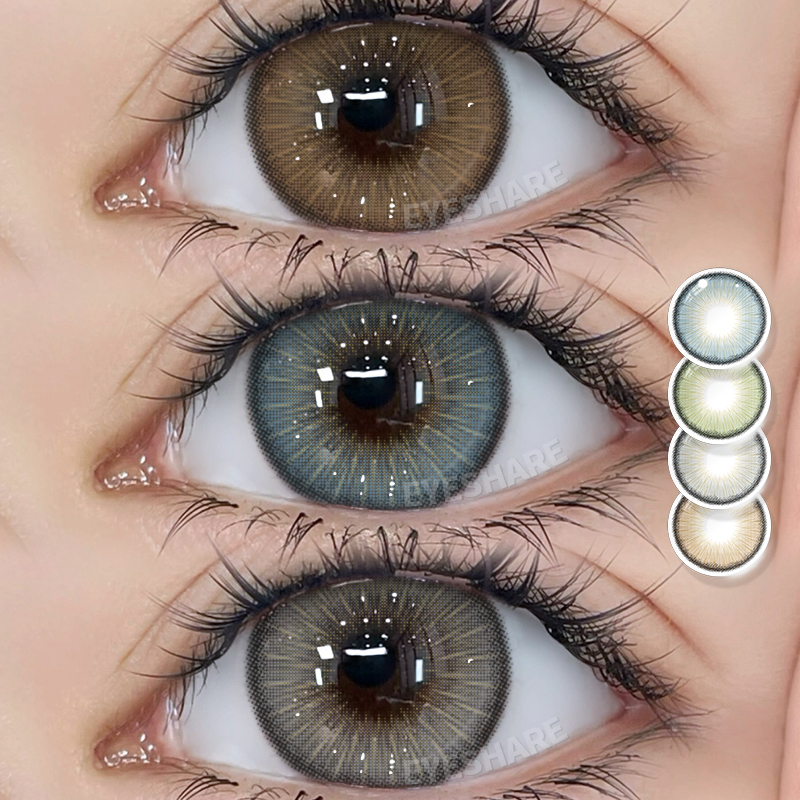 EYESHARE Gray Natural Contact Lenses Wholesale Cheap Color Contact Lens Cases Yearly Cosmetics Contacted Lens Soft Colored Lens