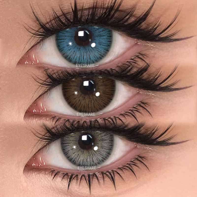 Eyeshare 14.5mm Soft Colored Contact Lens Prescription Eye Contact Lens Display Packaging Box 1 Year Use 2 Pieces