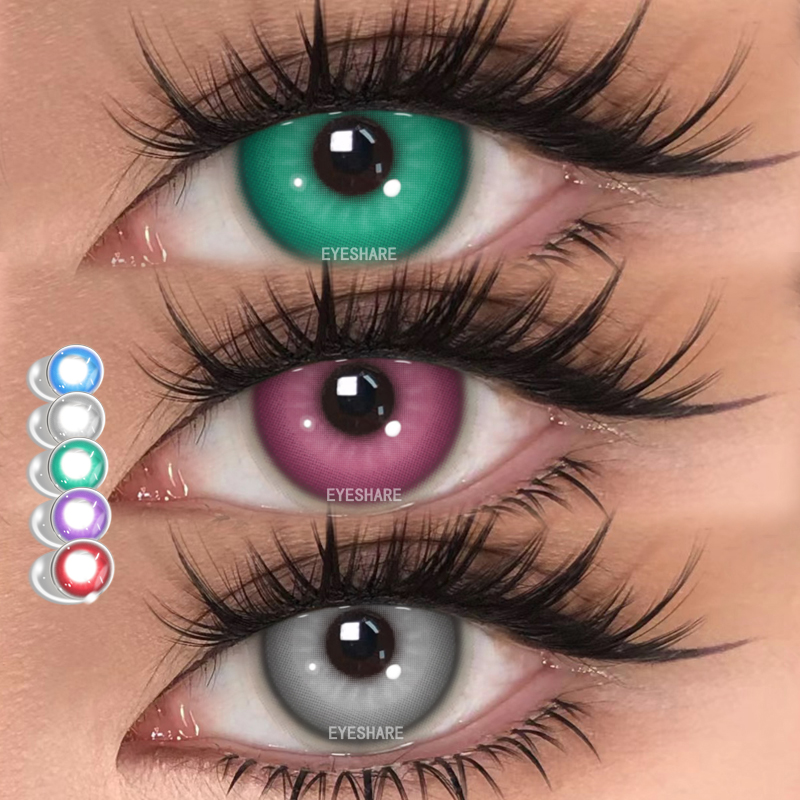 Eyeshare Blue Contact Lenses Beauty Purple Glasses Colored Lentes De Contacto De Colores Power Eyeglasses Care Products