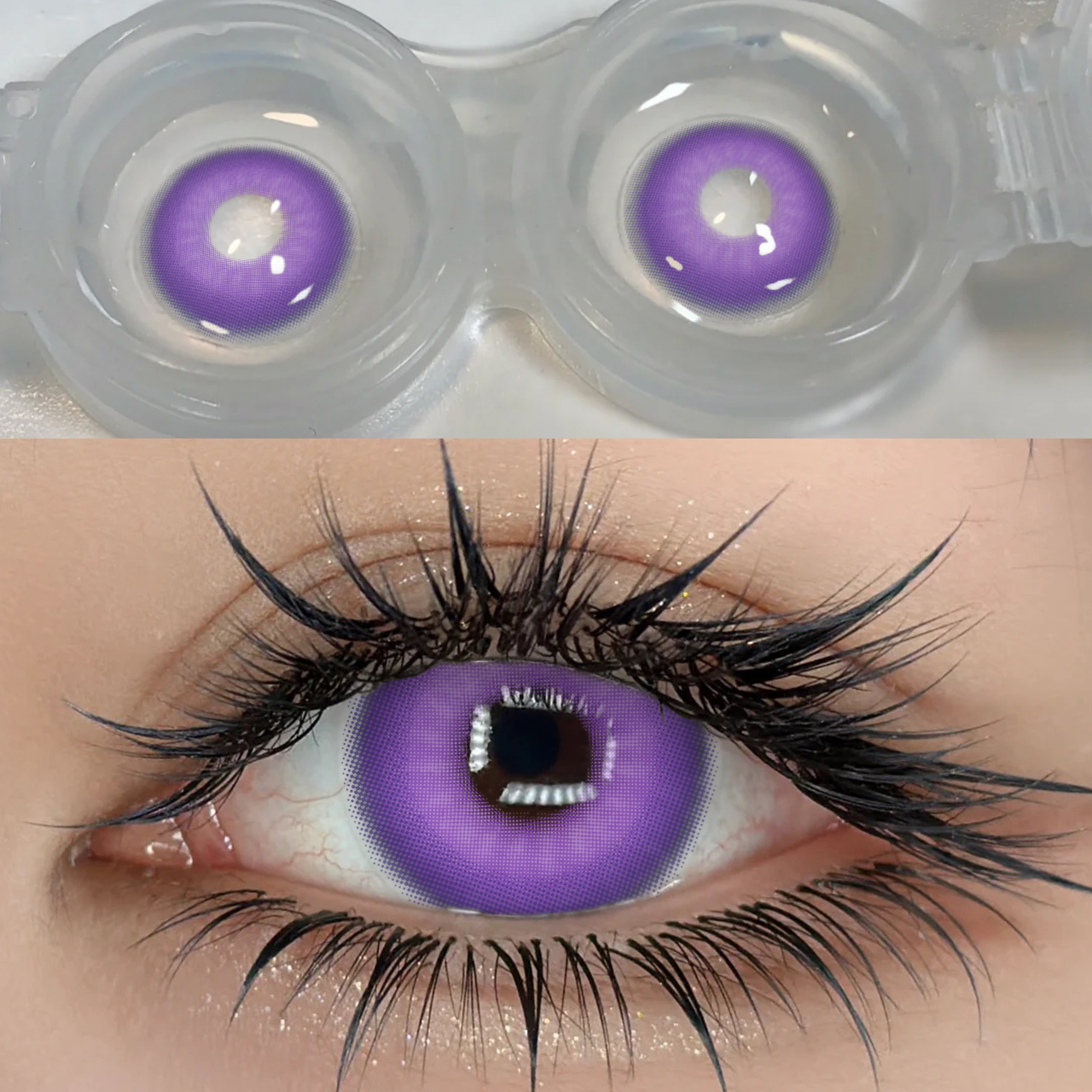 Eyeshare NEBULA Series Disposable Blue Green Purple RedEyes Lenses 1 Year Crazy Colored Lenses for Eye Makeup Contact Lenses