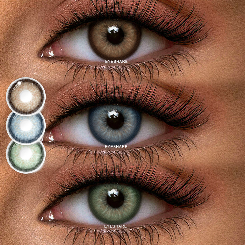 EYESHARE Eye Care Solution Color Lens Eye Make up  Colored Contact Lenses for Eye Blue Contact Lenses Yearly Cosmetic Color Lens