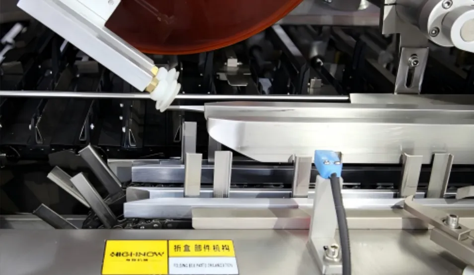 Sistema Automático de Encartonamento Eficiente para Soluções de Caixas Farmacêuticas