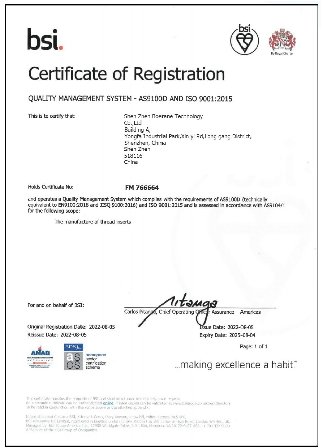 Certificado de Qualidade ISO