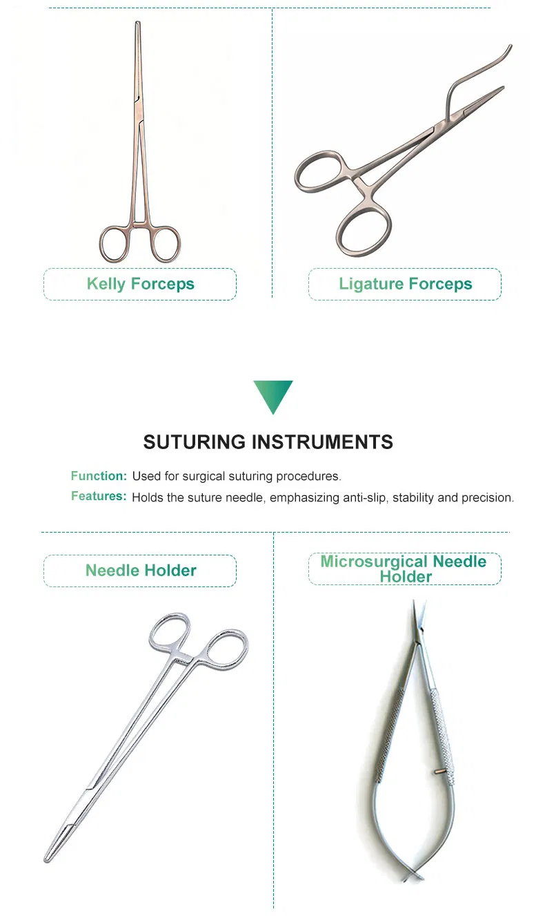 Forcep de Segurar Língua em Aço Inoxidável com Inserções de Borracha para Instrumentos Médicos Cirúrgicos