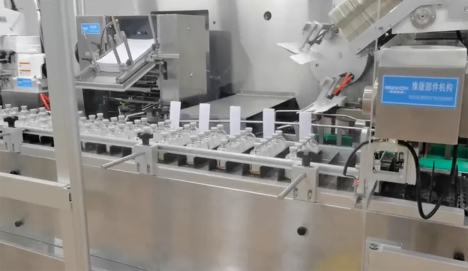 Sistema Automático de Encartonamento Eficiente para Soluções de Caixas Farmacêuticas