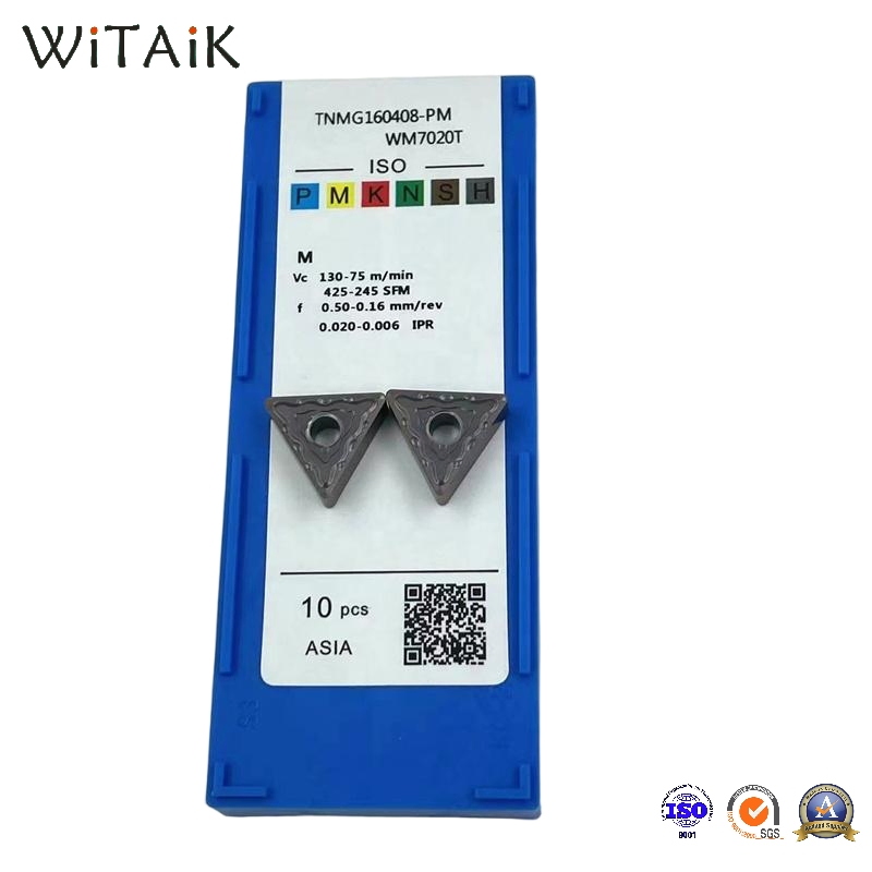 Witaik Melhor Vendendo Inserto de Torneamento Negativo Inserto de Carbeto Tnmg160404 Tnmg160408 Tnmg160412 Inserto de Carbeto