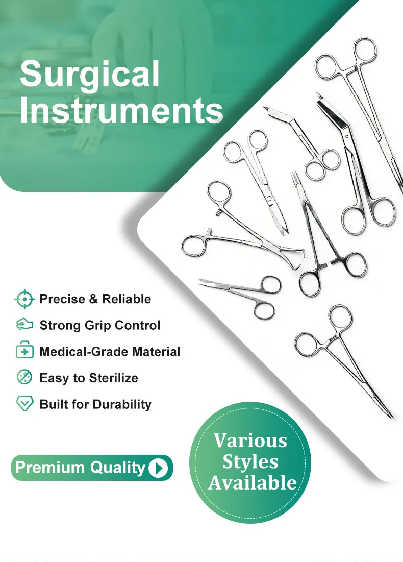 Forcep de Segurar Língua em Aço Inoxidável com Inserções de Borracha para Instrumentos Médicos Cirúrgicos