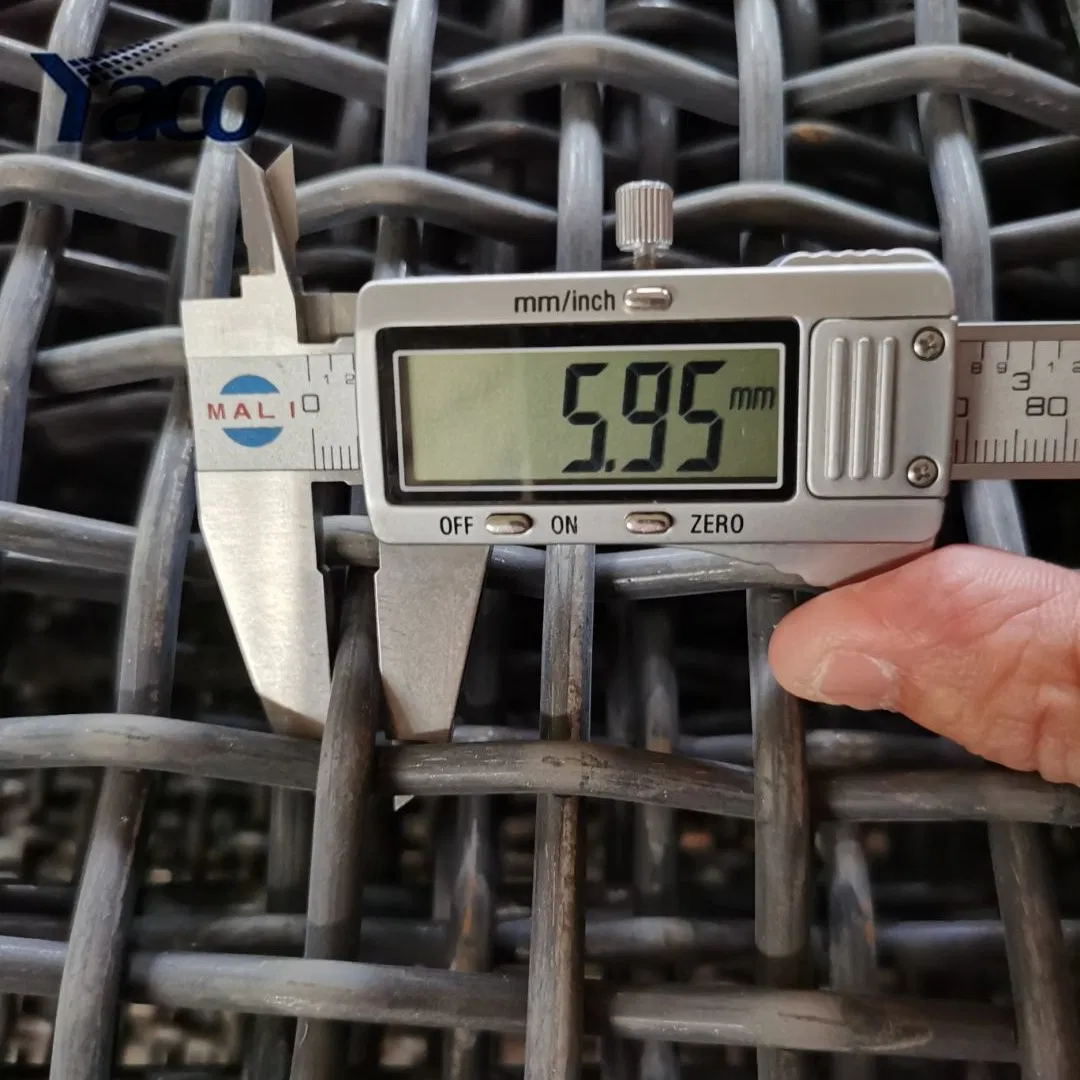 Tela de Filtro Crimpada de Aço Resistente ao Desgaste 65mn para Mineração, Areia, Cascalho, Pedra, Britador de Pedreira