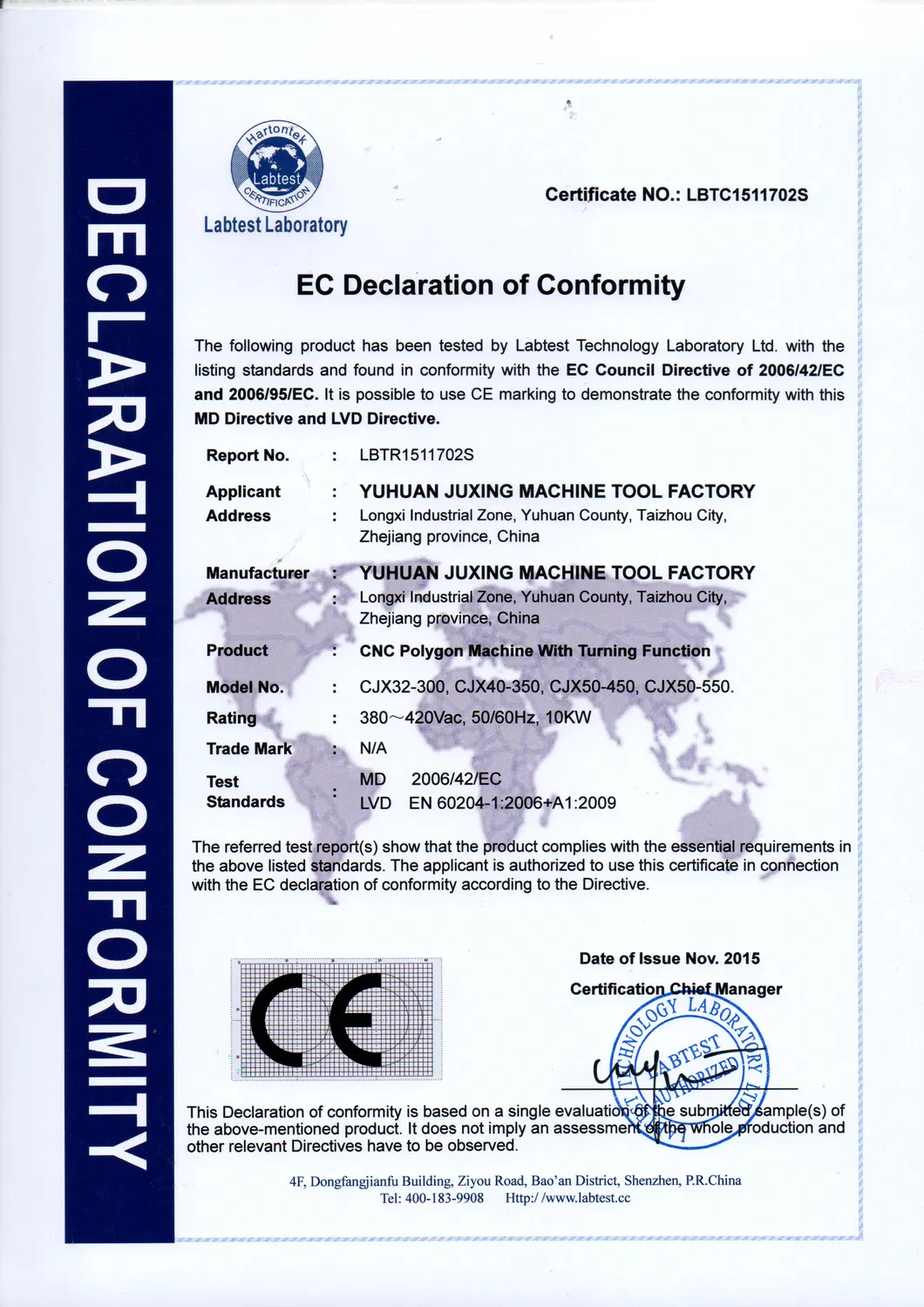 Certificado CE 1