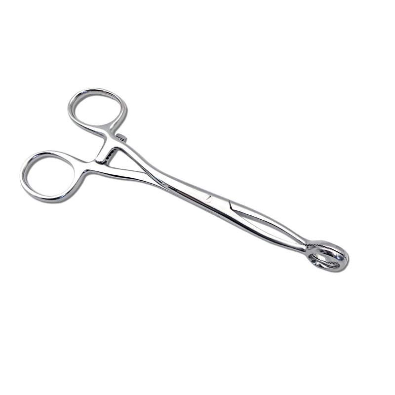 Forcep de Segurar Língua em Aço Inoxidável com Inserções de Borracha para Instrumentos Médicos Cirúrgicos