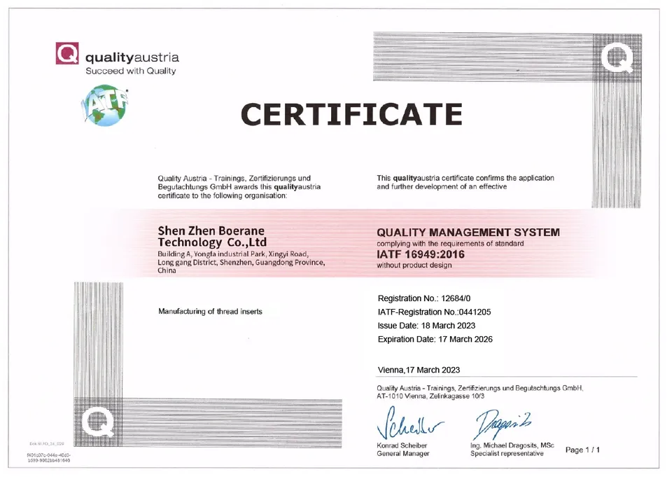 Certificado do Sistema de Gestão