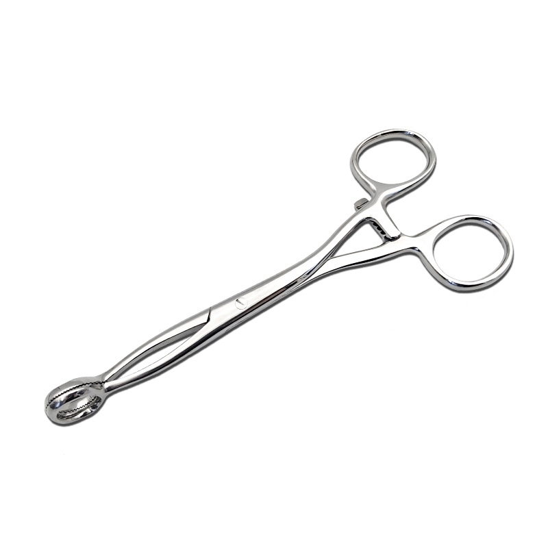Forcep de Segurar Língua em Aço Inoxidável com Inserções de Borracha para Instrumentos Médicos Cirúrgicos