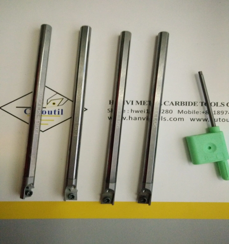 Cortador C08K-Sclcr06 Barra de Perfuração de Carboneto Haste de Carboneto para Ferramentas de Torneamento Interno