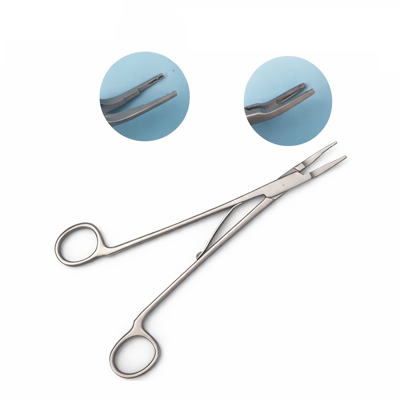 Forcep de Segurar Língua em Aço Inoxidável com Inserções de Borracha para Instrumentos Médicos Cirúrgicos