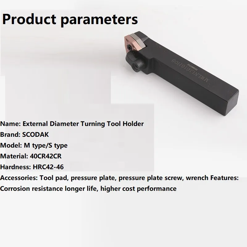 Suporte de Ferramenta de Torno CNC para Diâmetro Externo, Antivibração, Ferramenta de Corte para Torno, Suporte de Ferramenta para Torneamento de Círculo Externo