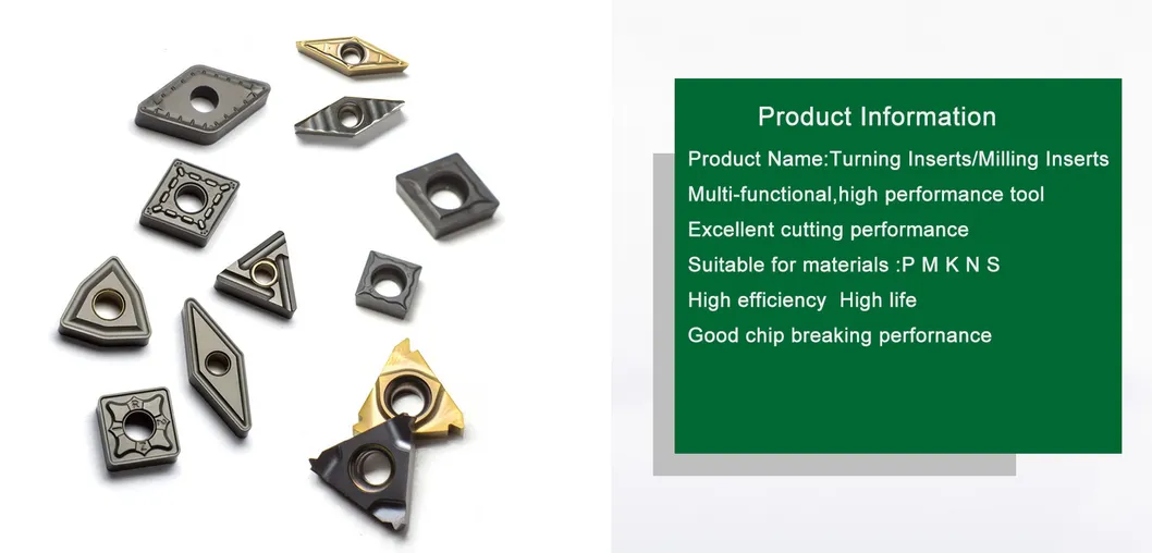 Insertos de Corte de Carboneto CNC Snmg Inserções Quadradas Negativas para Acabamento ou Médio Smmg 120404 120408 120412