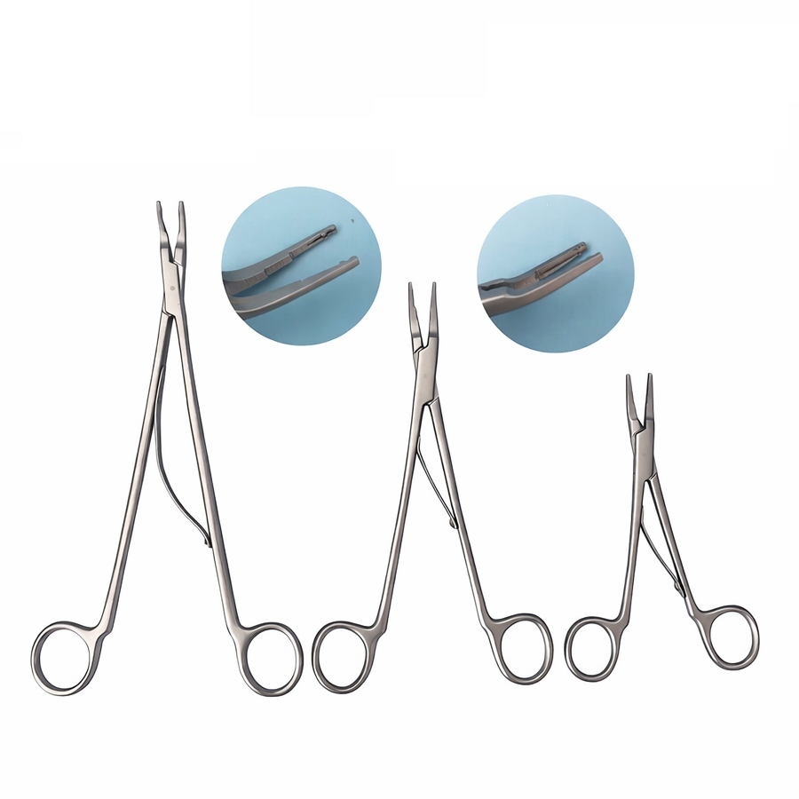 Forcep de Segurar Língua em Aço Inoxidável com Inserções de Borracha para Instrumentos Médicos Cirúrgicos