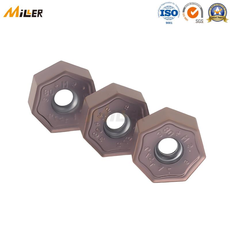 Faca de Corte de Fresagem Indexável de Carboneto de Tungstênio Negativa Hexagonal Rotativa CNC Xnmu070508 com Alta Resistência ao Desgaste