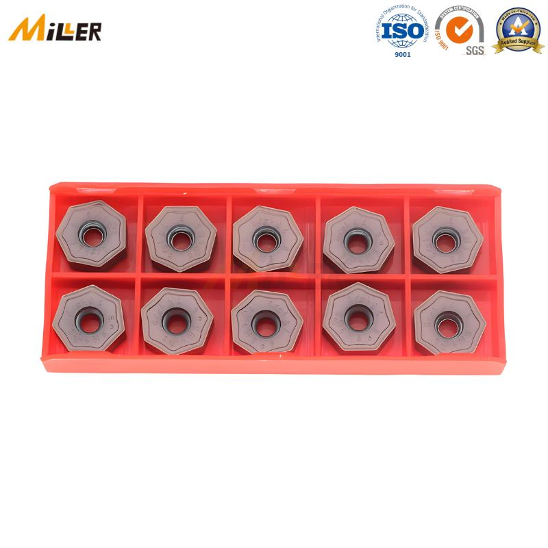 Faca de Corte de Fresagem Indexável de Carboneto de Tungstênio Negativa Hexagonal Rotativa CNC Xnmu070508 com Alta Resistência ao Desgaste