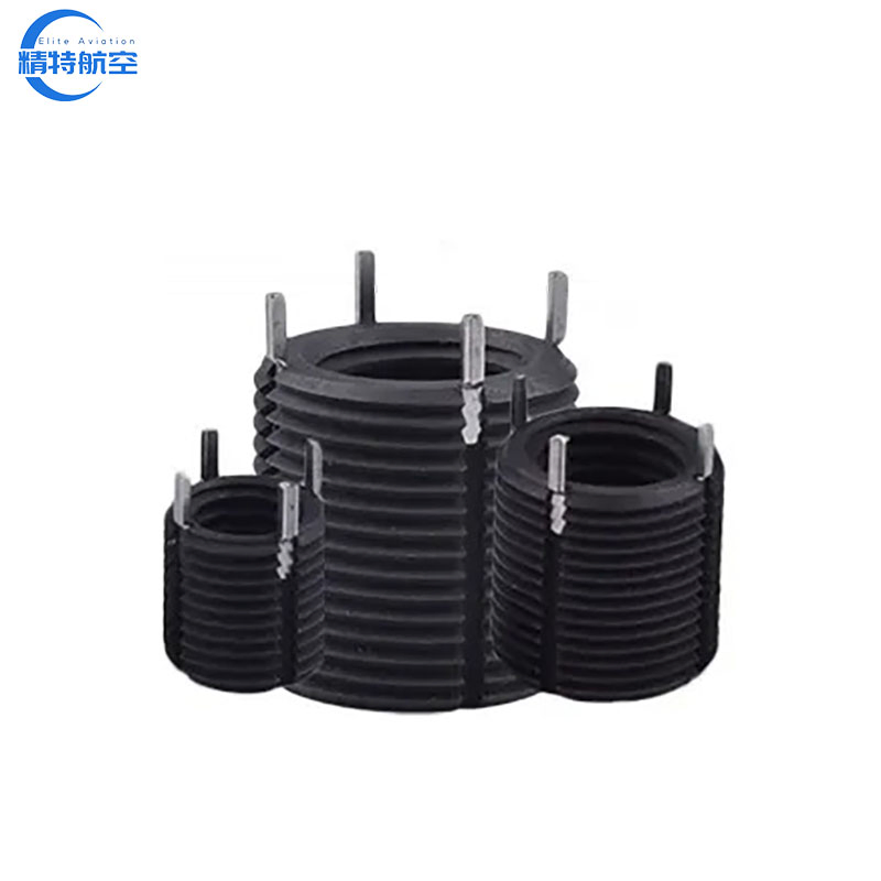 Inserções de Rosca de Aço Carbono com Resistência à Ferrugem em Óxido Preto para Metais, Pesadas e com Trava