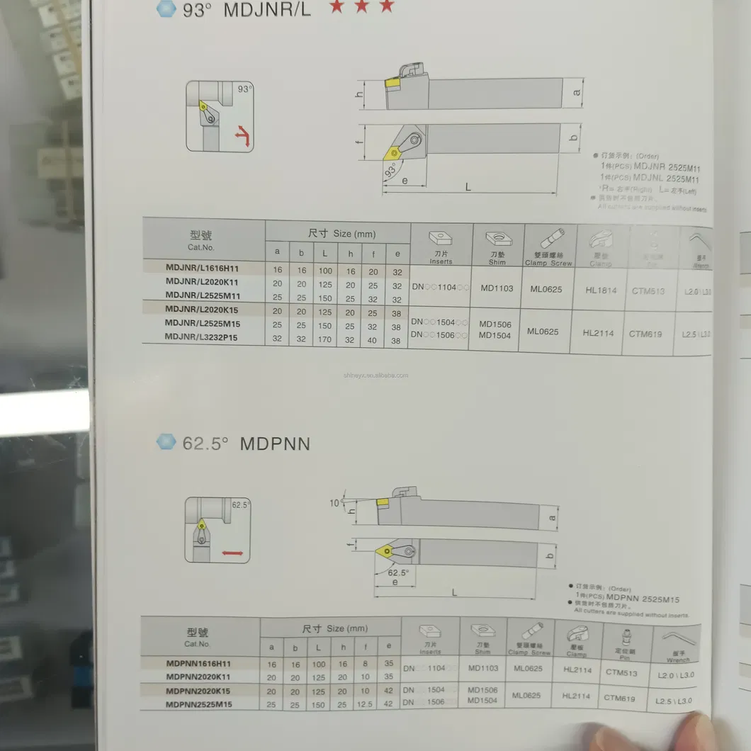 Ferramenta CNC Suporte de Torneamento 6
