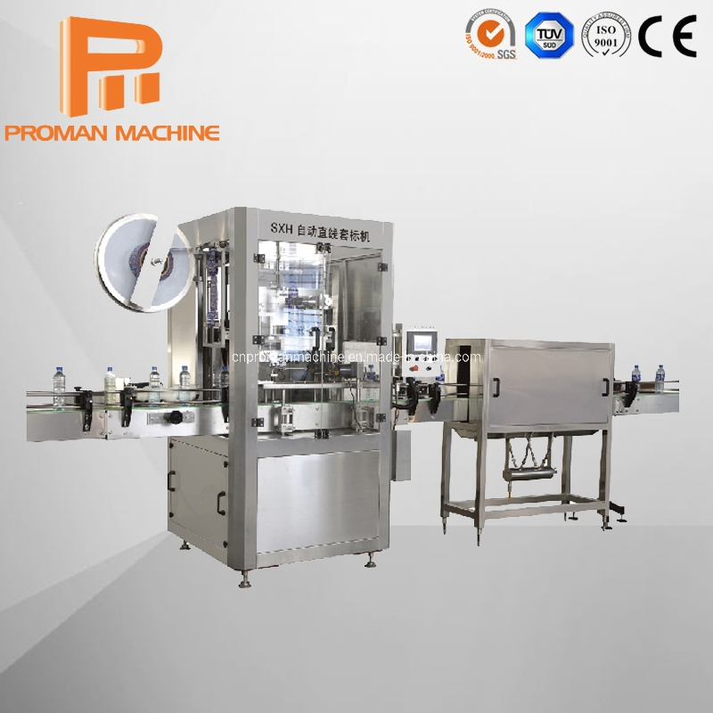 Máquina de Embalagem de Rótulo de Manga Retrátil para Bebida Carbonatada em Garrafa PET