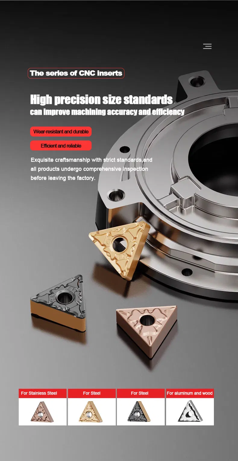 Vnmg160404 Ângulo de Alívio Negativo Vnmg 331 332 35deg Inserto Romboidal para Corte Médio
