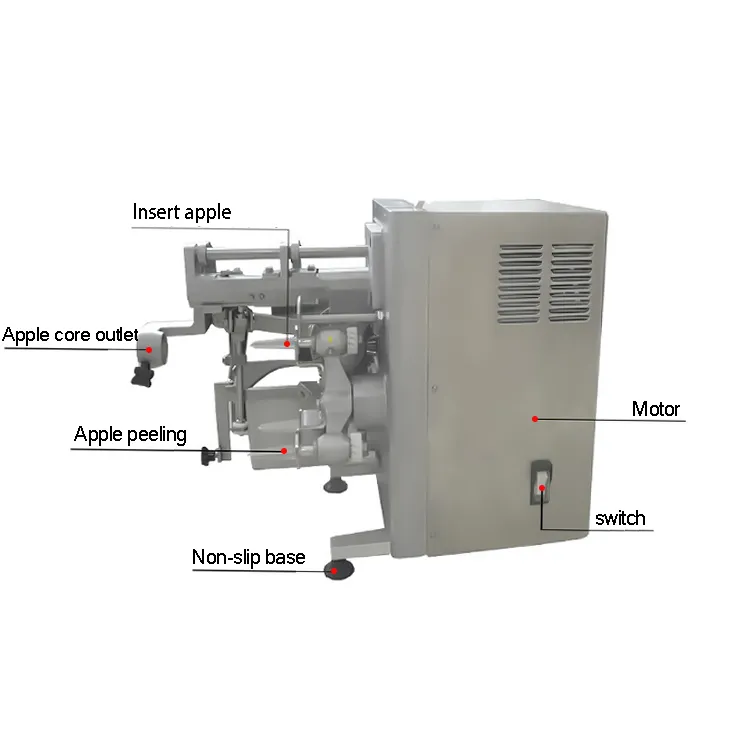 Máquina Automática de Descascar e Fatiar Maçãs, Máquina de Descascar Maçãs, Máquina de Descascar e Fatiar Maçãs