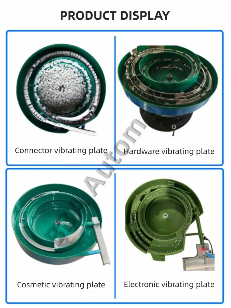 Alimentador vibratório em forma de tigela para montagem de eletrodomésticos de mesa