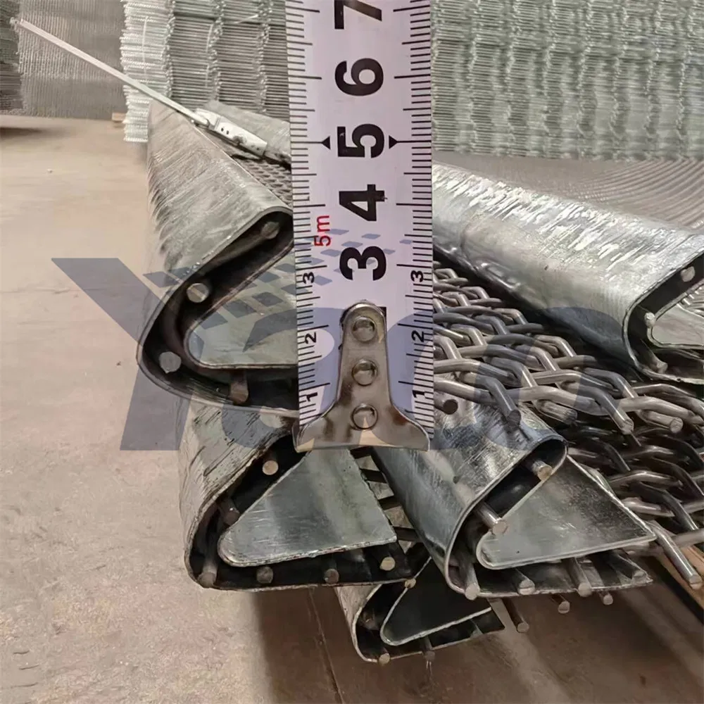 Ganchos de Placa de C de Alta Resistência 65mn 45# Malha de Filtro Quadrada Tecida Crimpada para Tela Vibratória de Triturador