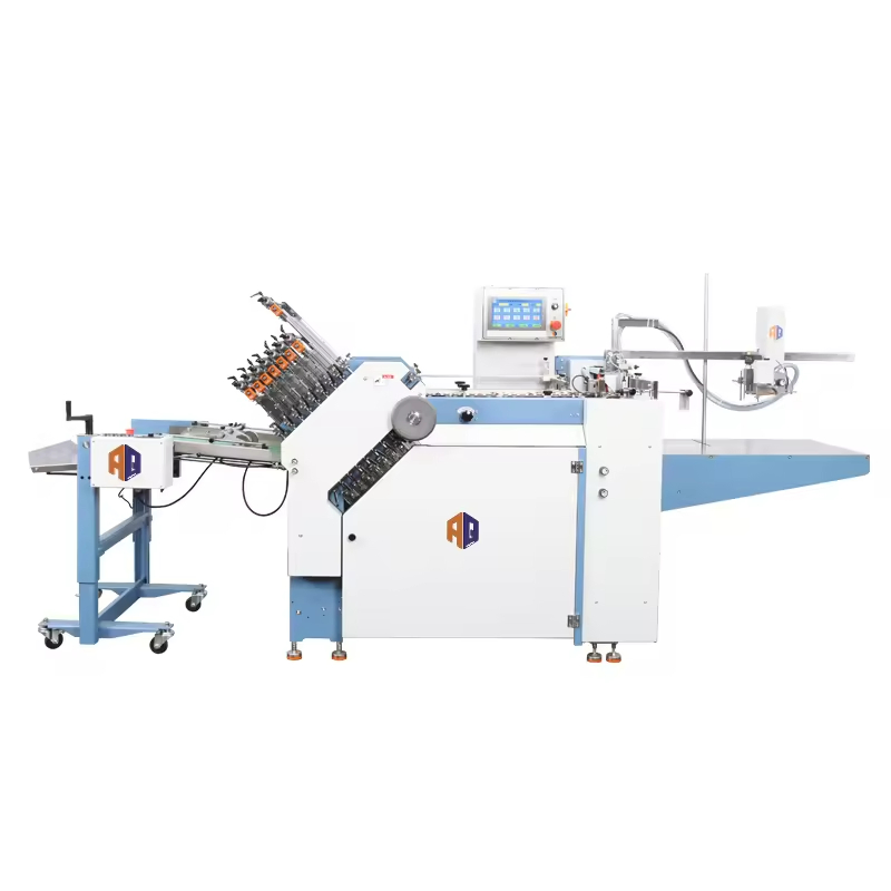 Fabricante de Máquina de Dobragem de Papel para Folhetos Farmacêuticos com Inserção de Pacote de Alta Velocidade e Transmissão por Correia