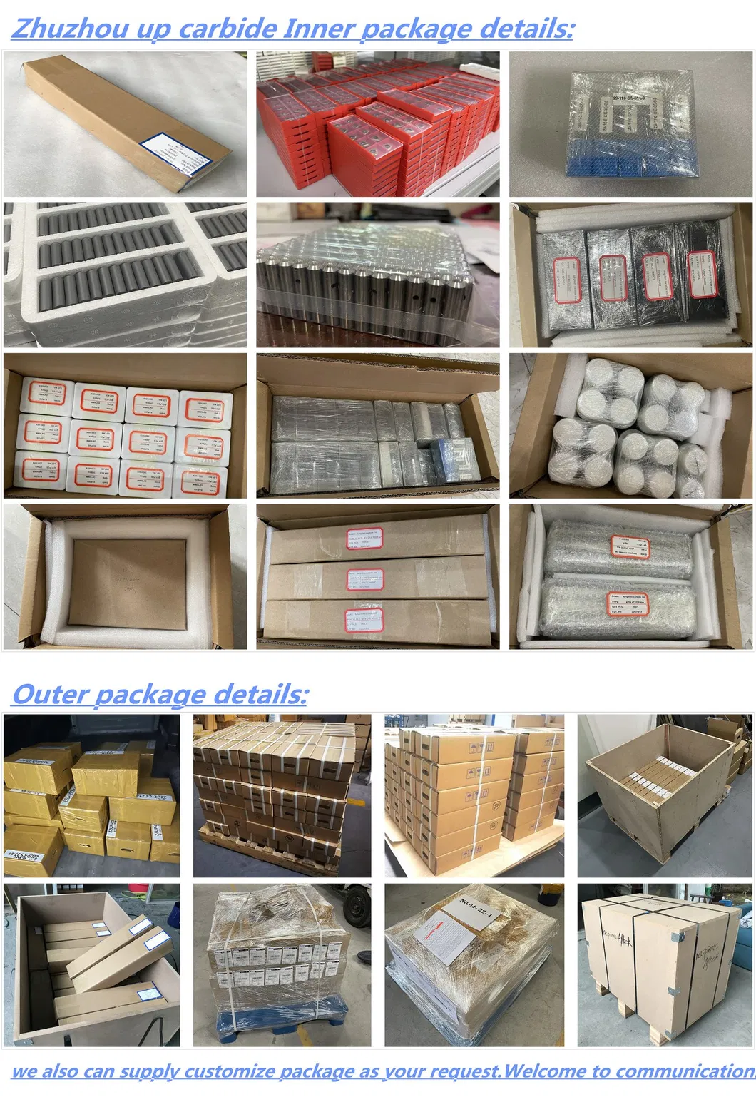 Embalagem da Agulha de Carboneto de Tungsténio