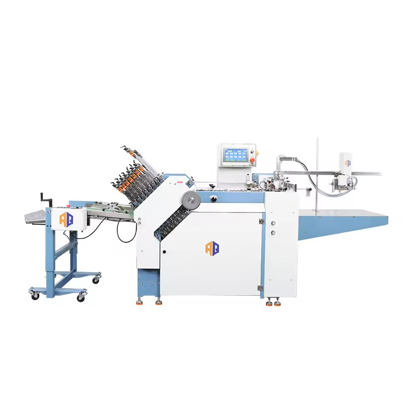 Fabricante de Máquina de Dobragem de Papel para Folhetos Farmacêuticos com Inserção de Pacote de Alta Velocidade e Transmissão por Correia