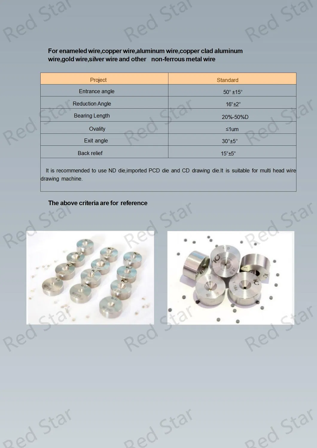 Matriz de Desenho de Fio de Carboneto de Tungstênio para Fio de Cobre e Fio de Alumínio